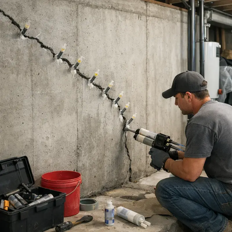 Basement Wall Crack Repair Opelika